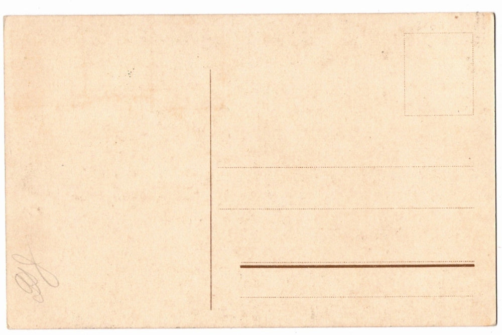 Back of a vintage postcard.