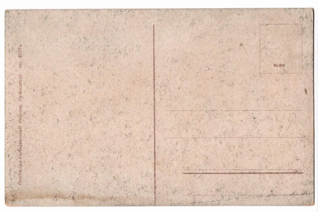 Back of a vintage postcard.