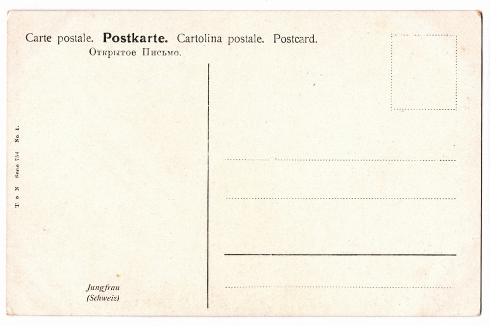 Back of a vintage postcard.