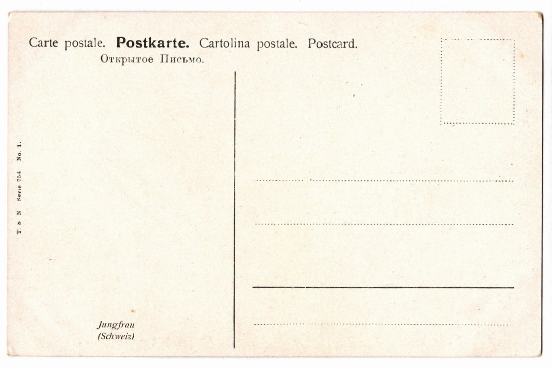 Back of a vintage postcard.