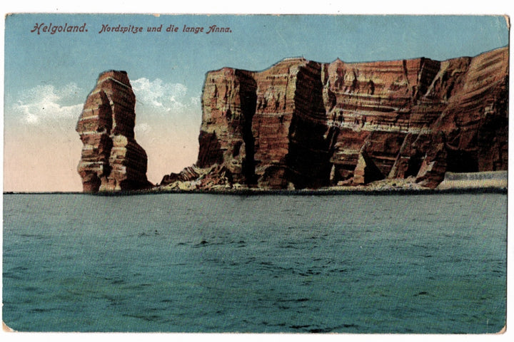 Heligoland and the Tall Anna Germany Vintage Postcard.
