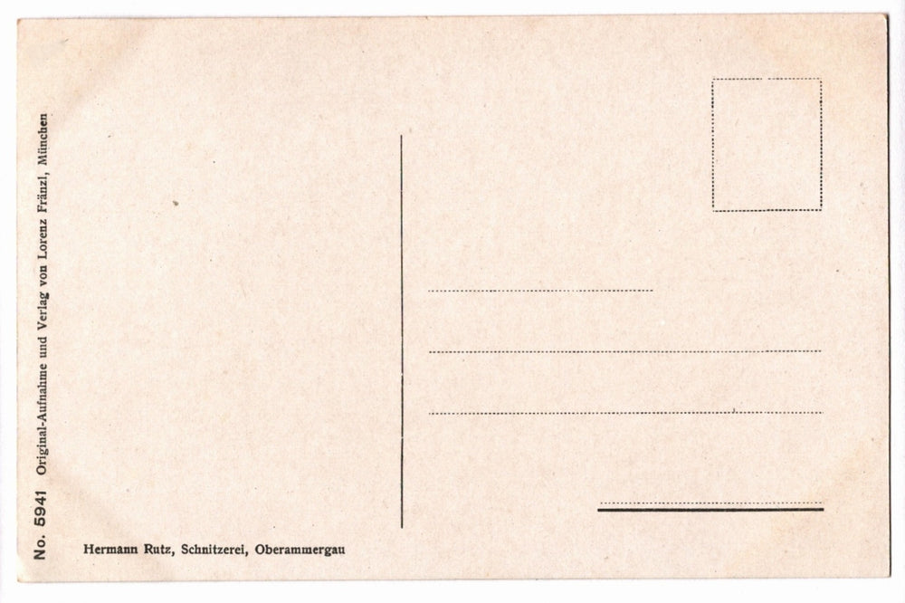 Back of a vintage postcard.