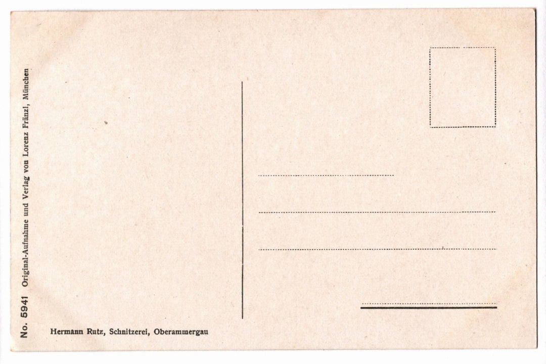 Back of a vintage postcard.