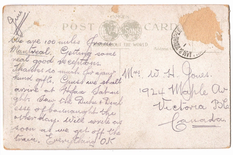 Back of postcard.