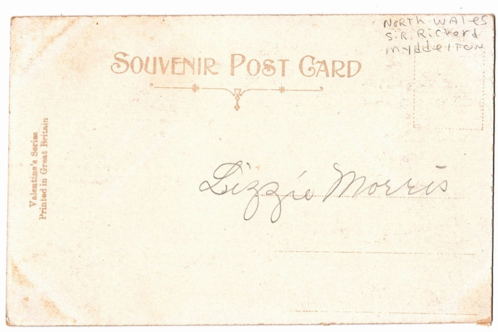 Back of a vintage postcard.