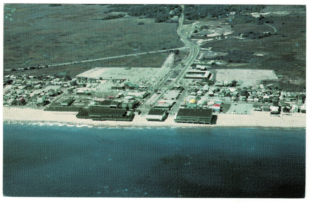 1960s Salisbury Beach Massachusetts Aerial View Vintage Postcard.