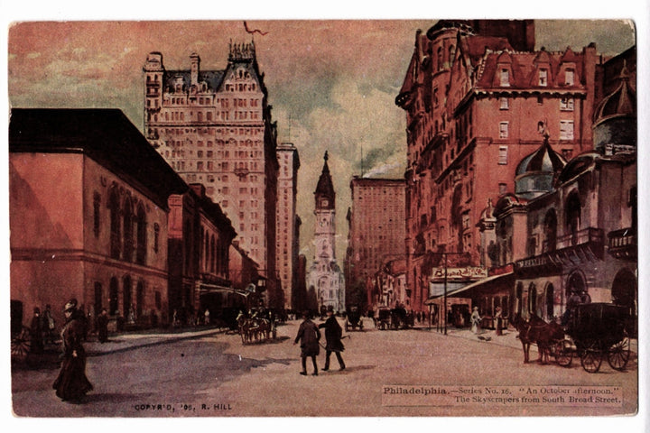 1901 Philadelphia Skyscrapers Pennsylvania Vintage Art Postcard, UDB