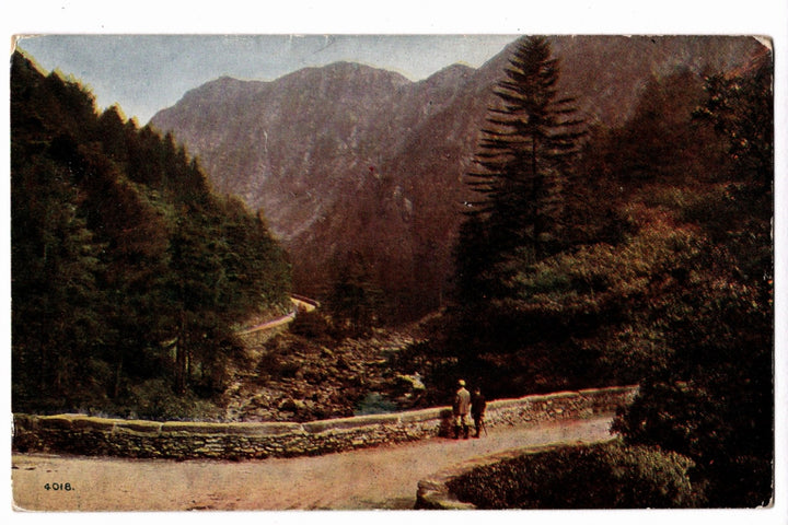 1907 Via Mala Gorge Road Graubünden Switzerland Vintage Postcard.