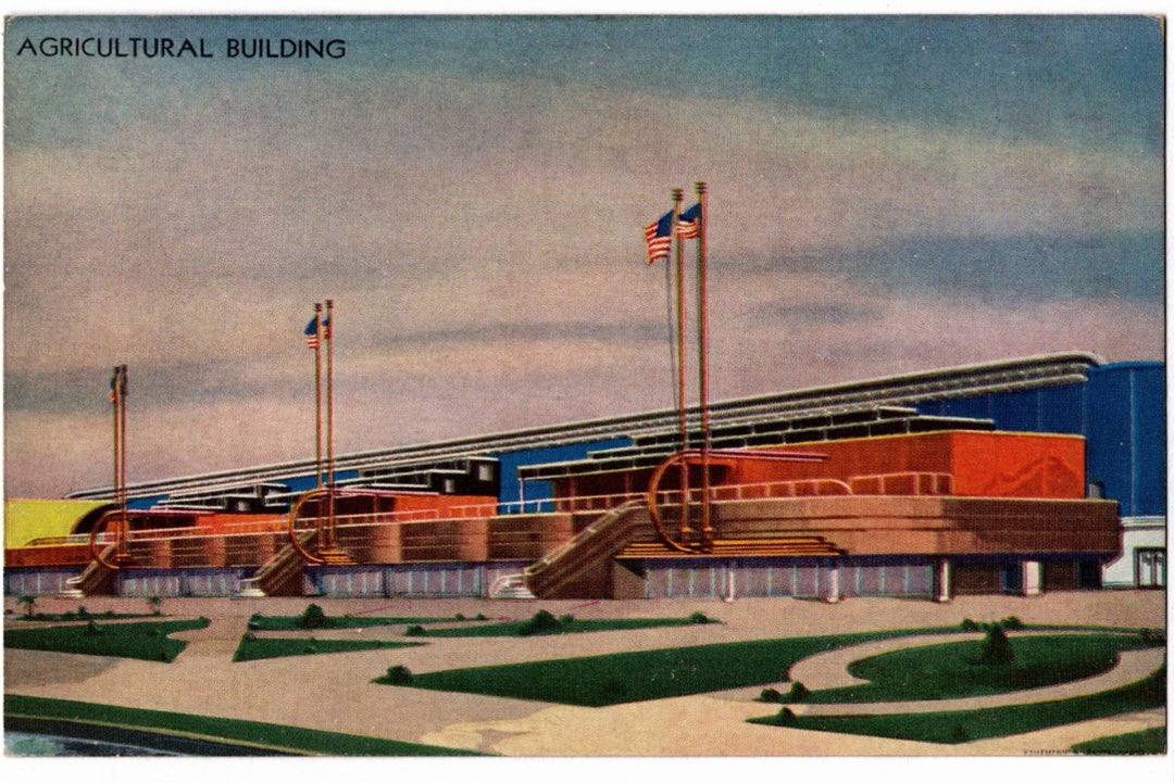 1933 Agricultural Building Chicago World's Fair Vintage Postcard.