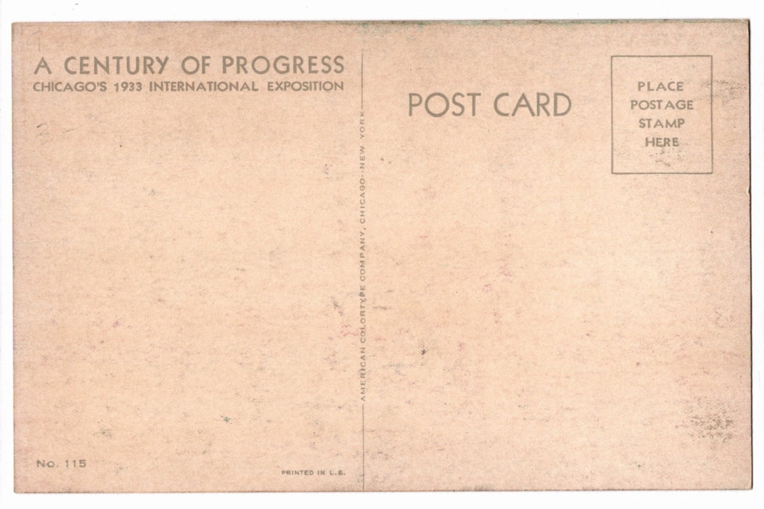 1933 Agricultural Building Chicago World's Fair Vintage Postcard
