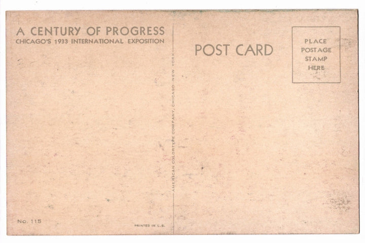 1933 Agricultural Building Chicago World's Fair Vintage Postcard