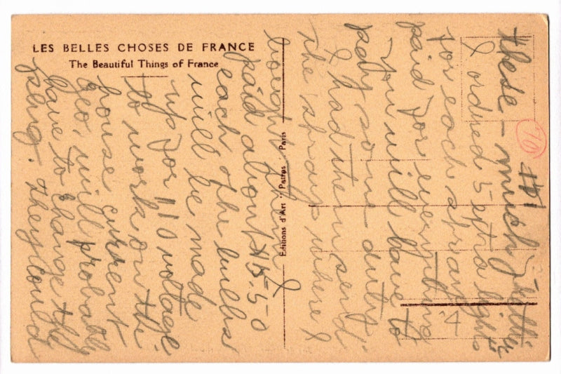 Back of postcard.