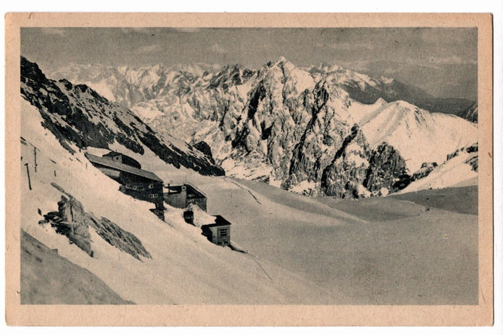 1940s Hotel Schneefernerhaus and Zugspitze Germany Vintage Postcard.