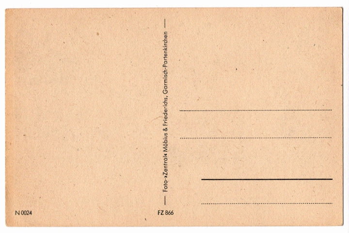 1940s Kreuzeckhaus & Alpspitze Germany Vintage Postcard, Garmisch-Partenkirchen