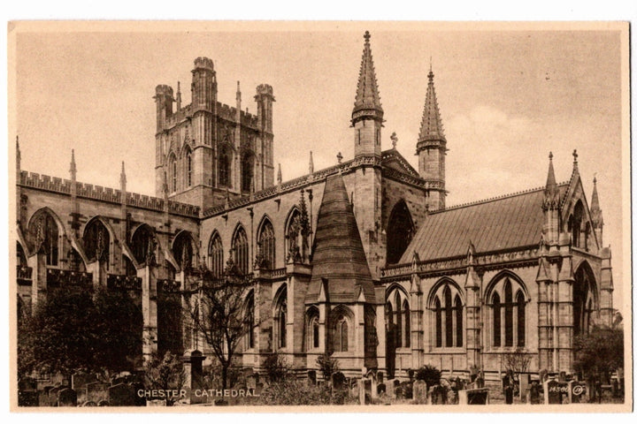 1920s Chester Cathedral South East England Vintage Postcard