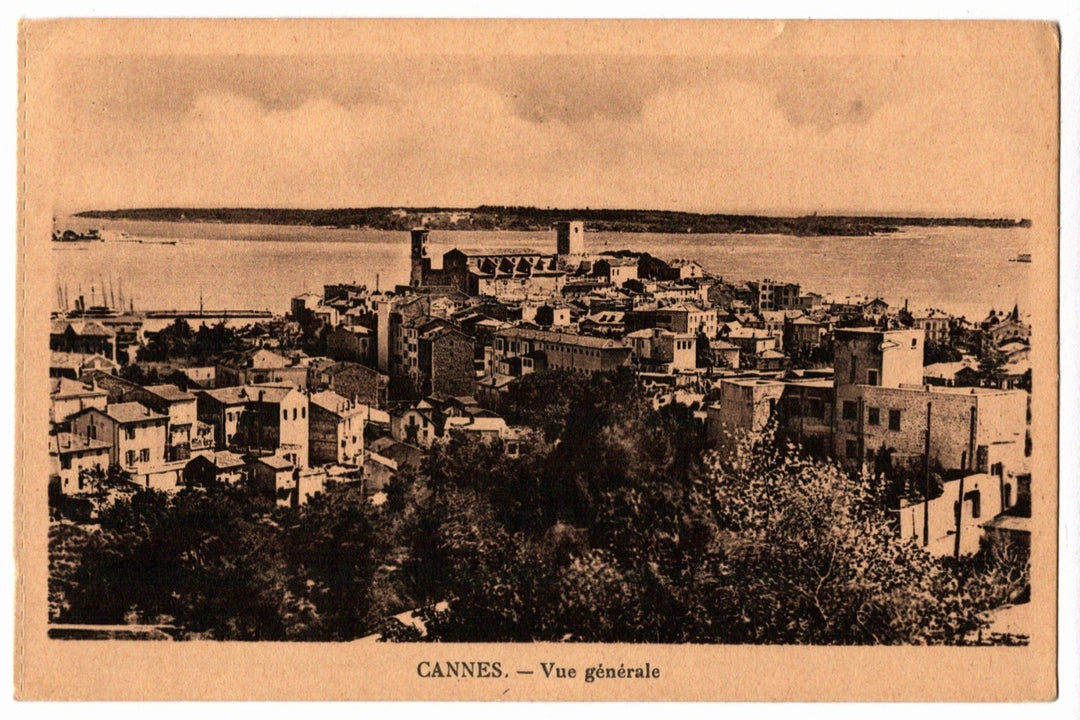 1920s Le Suquet in Cannes France Vintage Postcard.