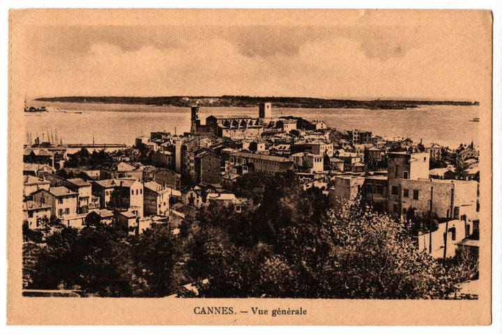 1920s Le Suquet in Cannes France Vintage Postcard.