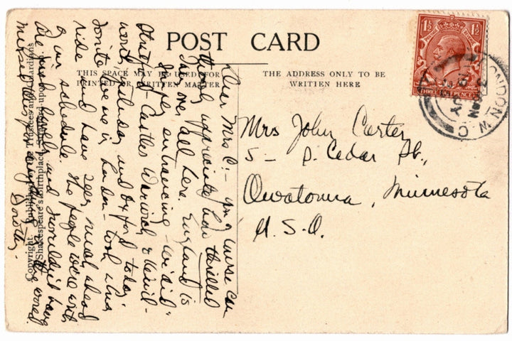 Back of postcard.