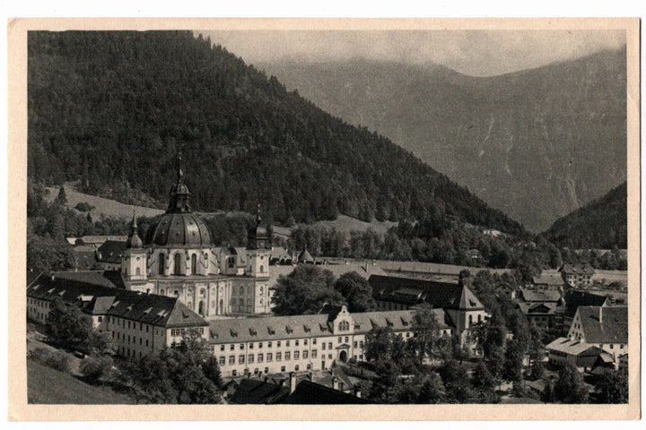 1940s Ettal Abbey Third US Army "Tours" Germany Vintage Postcard.