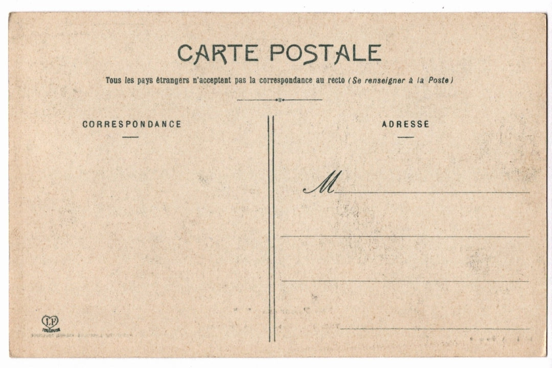 1910 Toboggan Skiers Cauterets France Vintage Postcard, Les Pyrénées
