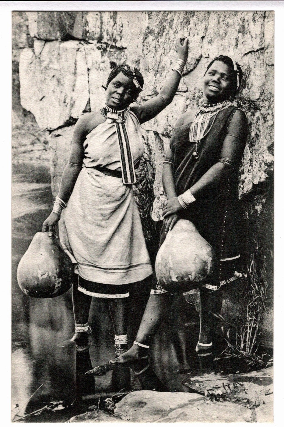 1910 Zulu Women Mariannhill South Africa Vintage Postcard.