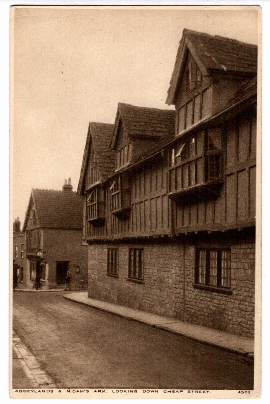  1930s Cheap Street Sherborne England Vintage Postcard, Abbeylands and Noah's Ark.
