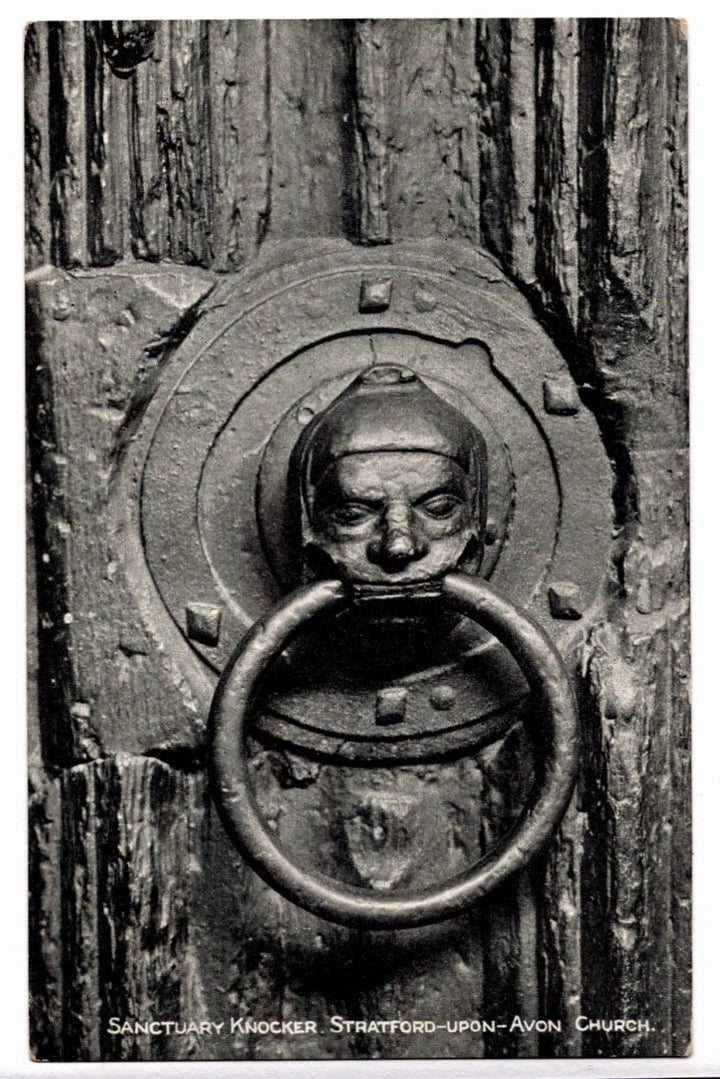 1920s Door Knocker Stratford-upon-Avon Church Vintage Postcard