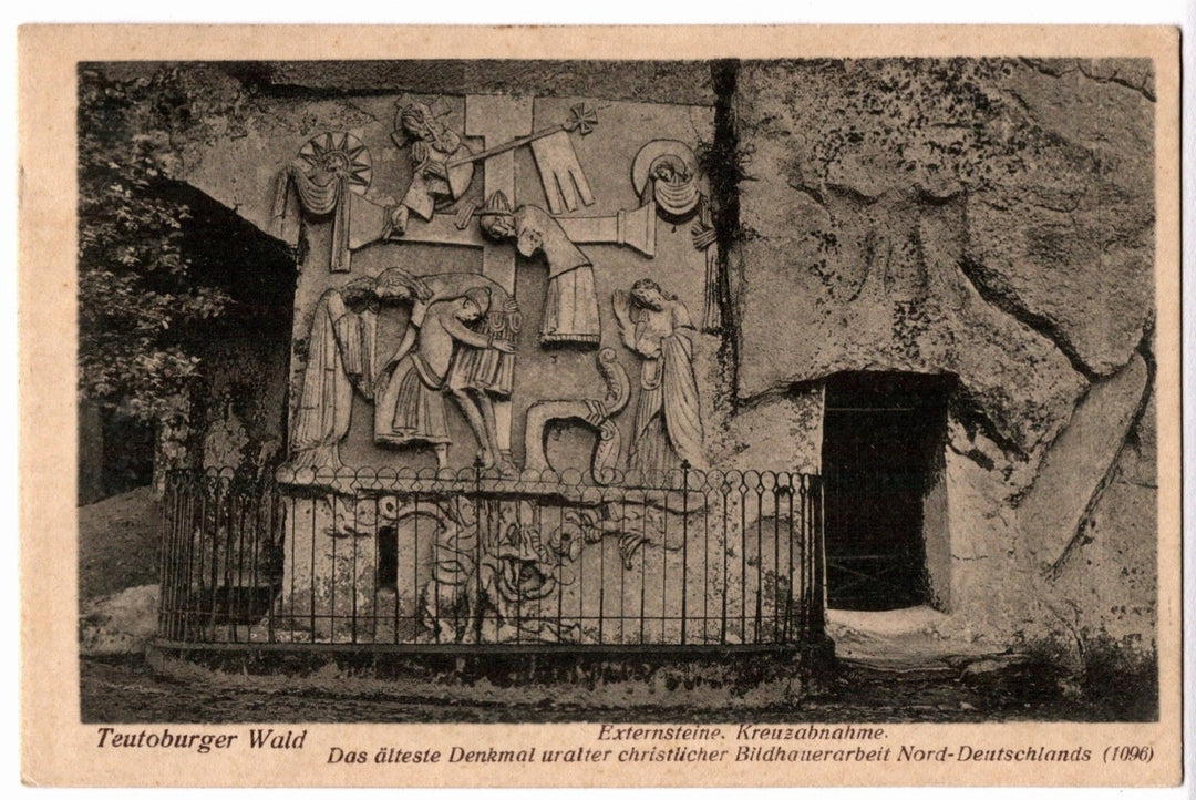 1930s Externsteine Relief Teutoburg Forest Germany Vintage Postcard