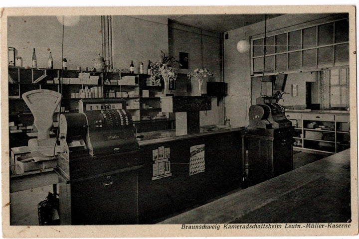 1930s Braunschweig Muller Barracks Canteen Germany Vintage Postcar.