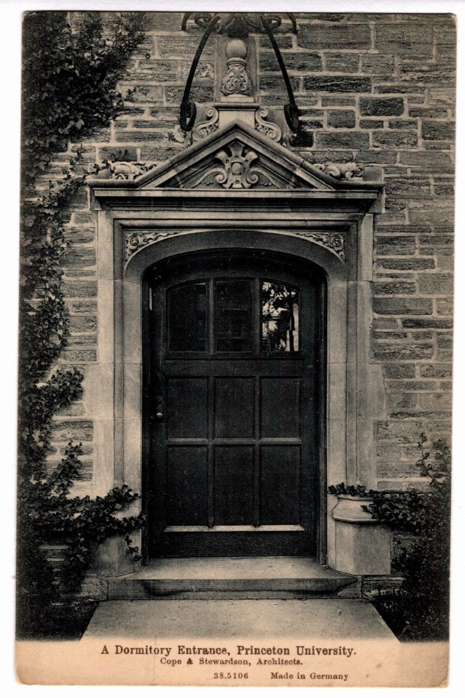1907 Princeton University Dormitory New Jersey Vintage Postcard.