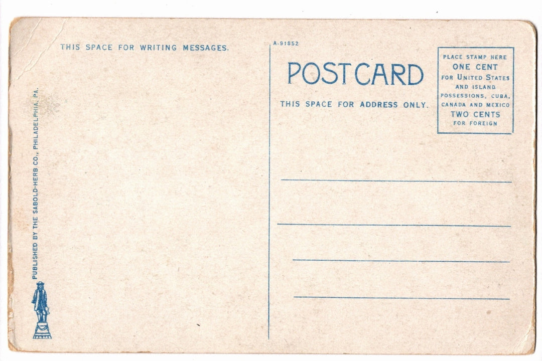 1922 Gustine Lake Fairmount Park Philadelphia PA Vintage Postcard