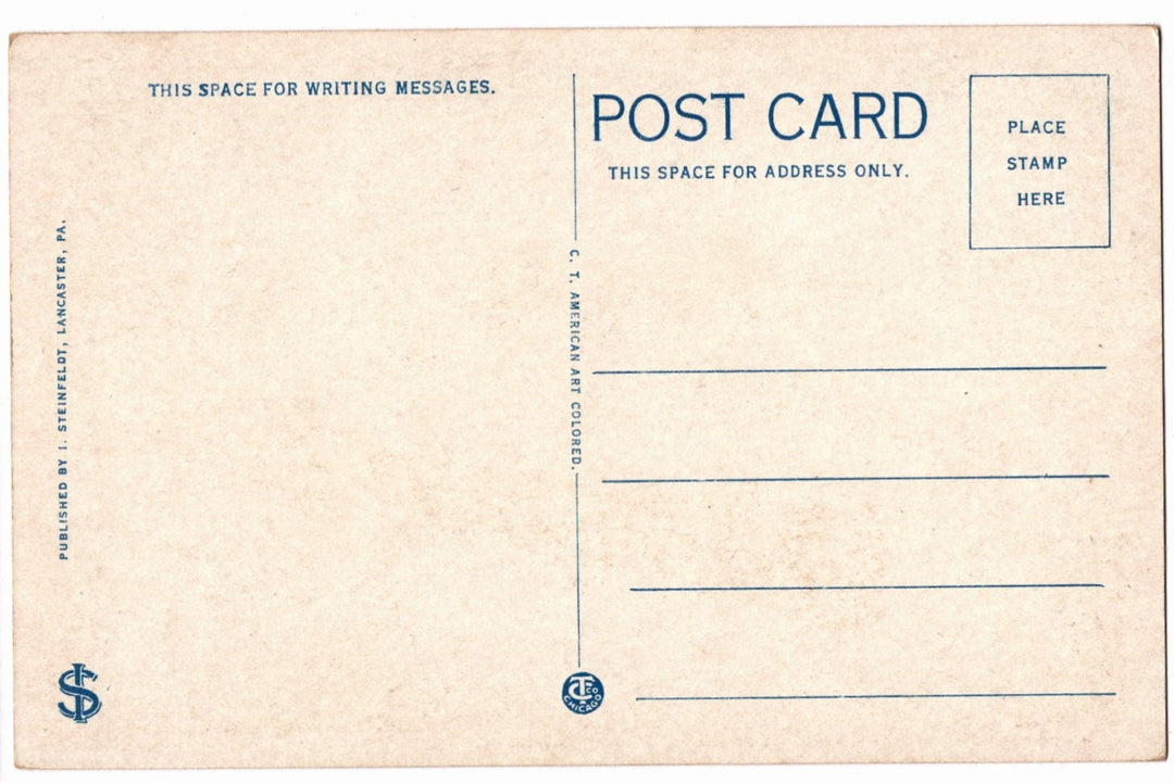 1911 Union Stock Yards Lancaster Pennsylvania PA Vintage Postcard, Railroad Yard