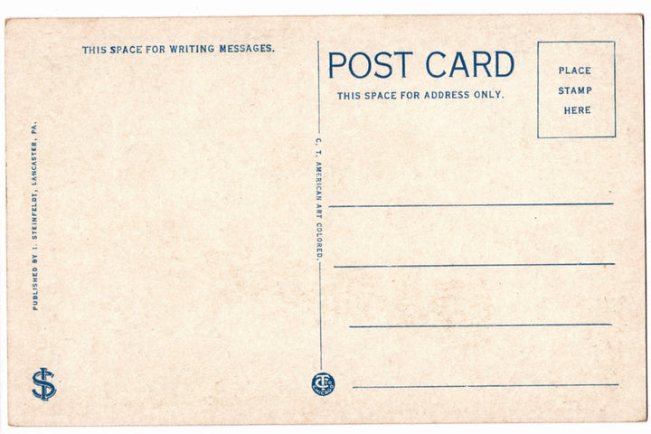 1911 Union Stock Yards Lancaster Pennsylvania PA Vintage Postcard, Railroad Yard