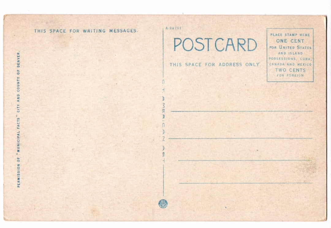 1923 Lookout Mountain Continental Divide Colorado Vintage Postcard