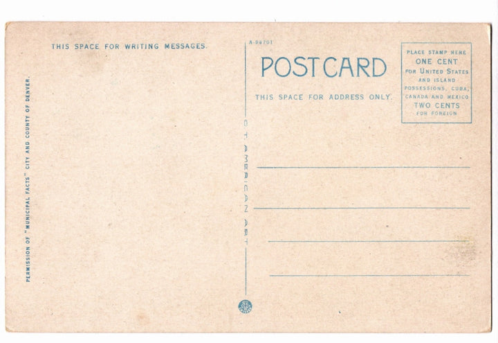 1923 Lookout Mountain Continental Divide Colorado Vintage Postcard