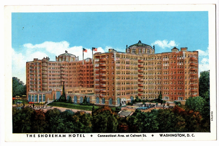 1930 Shoreham Hotel Washington D.C. Vintage Postcard.
