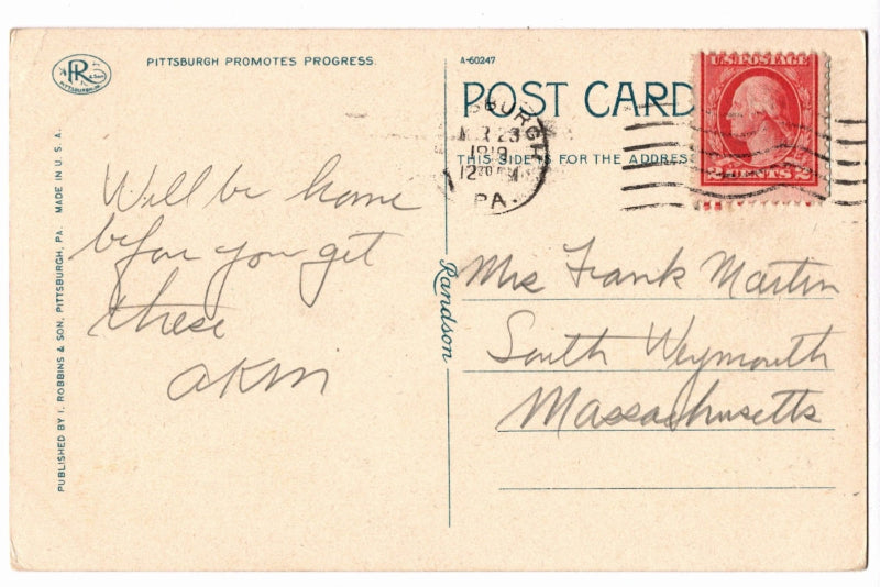 Back of postcard.