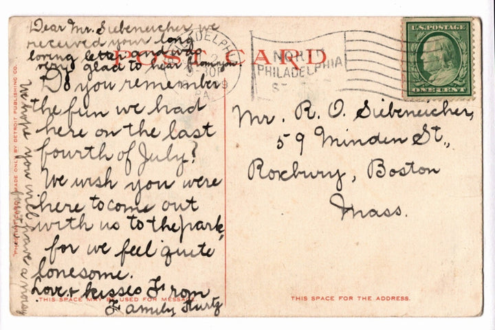 Back of postcard.