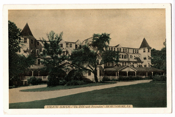 1928 Strath Haven Inn Swarthmore Pennsylvania Vintage Postcard.