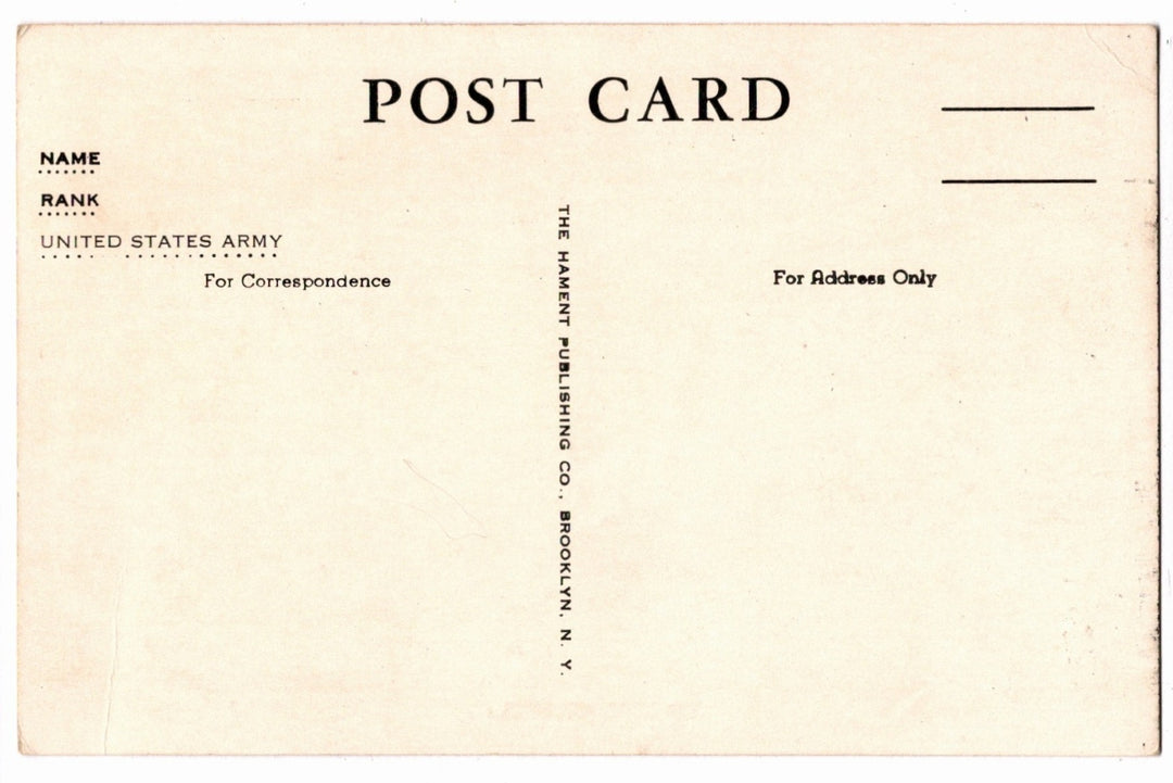 1942 WWII Typical Chapel at Camp Kilmer New Jersey Vintage Postcard