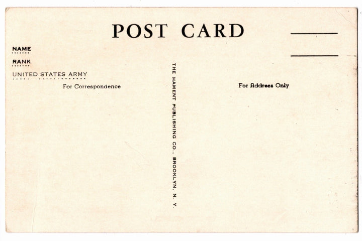 1942 WWII Typical Chapel at Camp Kilmer New Jersey Vintage Postcard