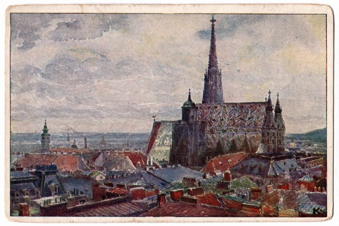 1910 St. Stephen's Cathedral, Vienna Austria Vintage Art Postcard.