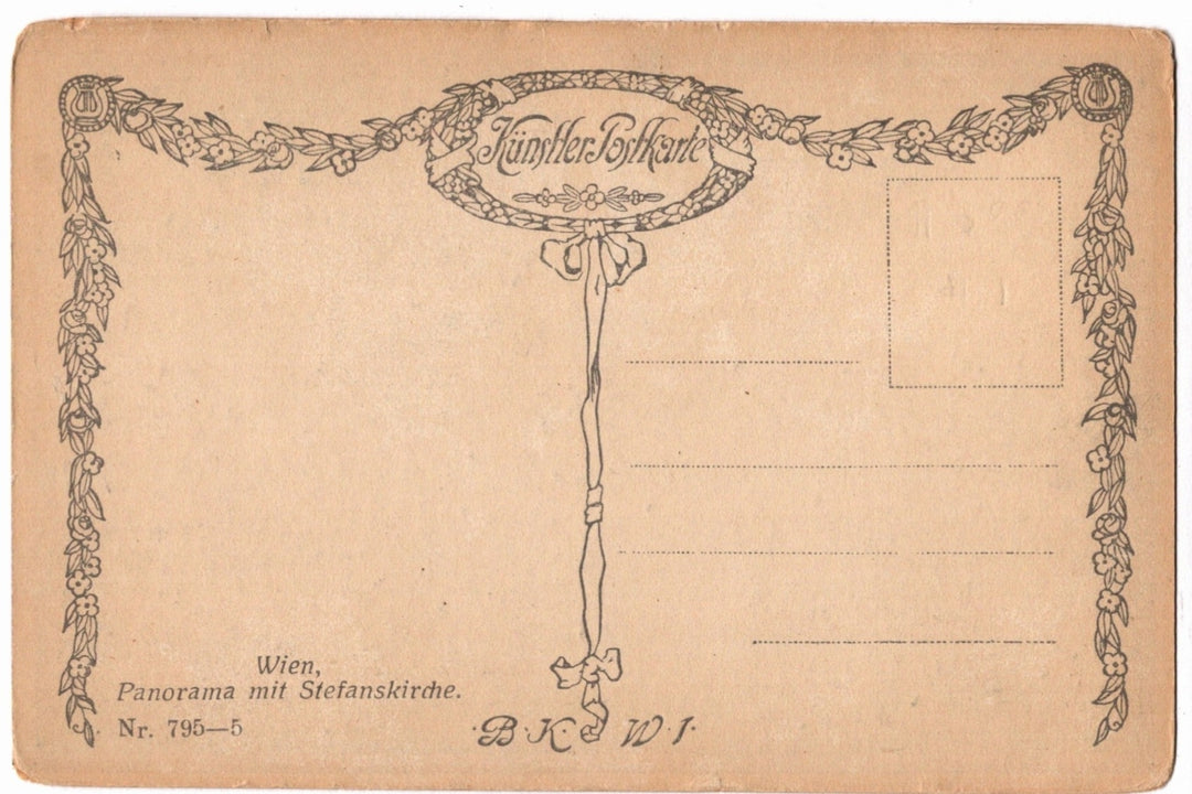 1910 St. Stephen's Cathedral, Vienna Austria Vintage Art Postcard