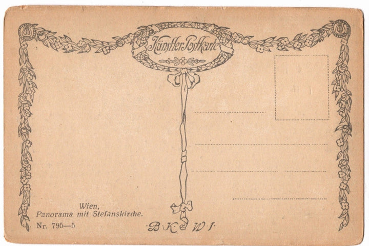 1910 St. Stephen's Cathedral, Vienna Austria Vintage Art Postcard