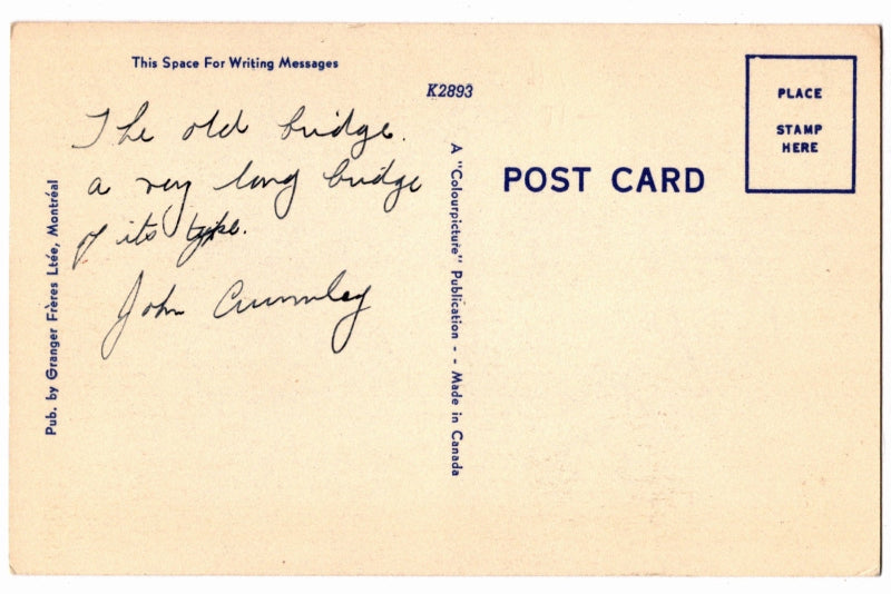 Back of postcard.