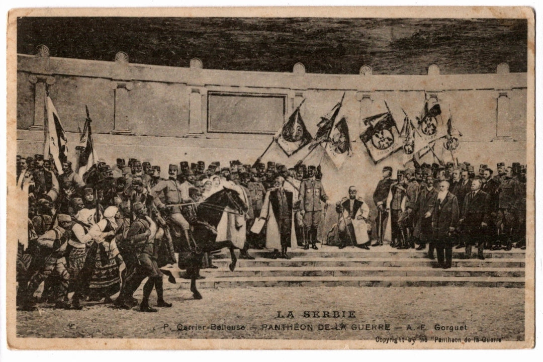  1918 La Serbie Panthéon de la Guerre Vintage Art Postcard.