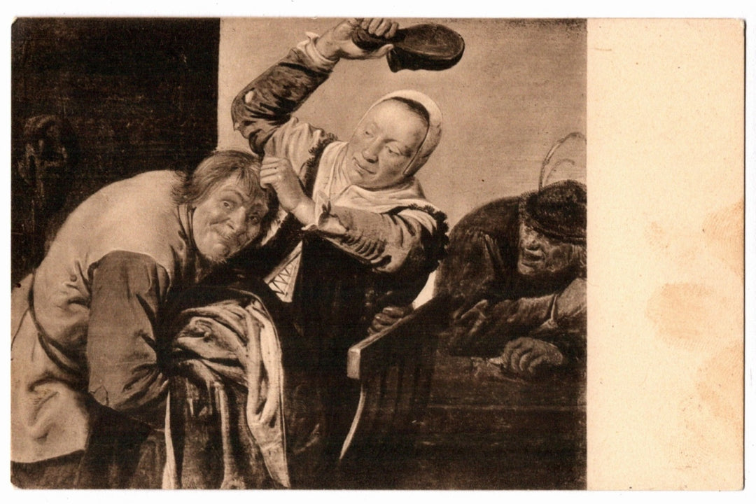 1905 Five Senses: Touch by Jan Miense Molenaer Vintage Art Postcard.