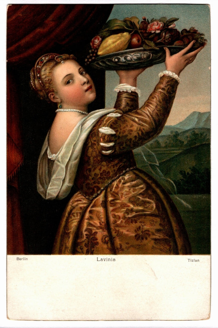 1913 Lavinia by Titian Vintage Art Postcard. Renaissance Portraiture.