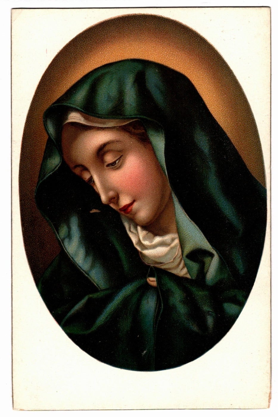 . 1905 La Madonna del Dito by Carlo Dolci Vintage Art Postcard
