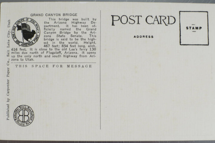 Back of postcard.